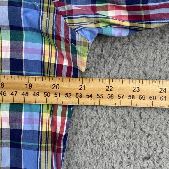 Ralph Lauren Custom Fit Button Down Shirt Men's Medium Plaid Preppy Causal - Picture 7 of 9